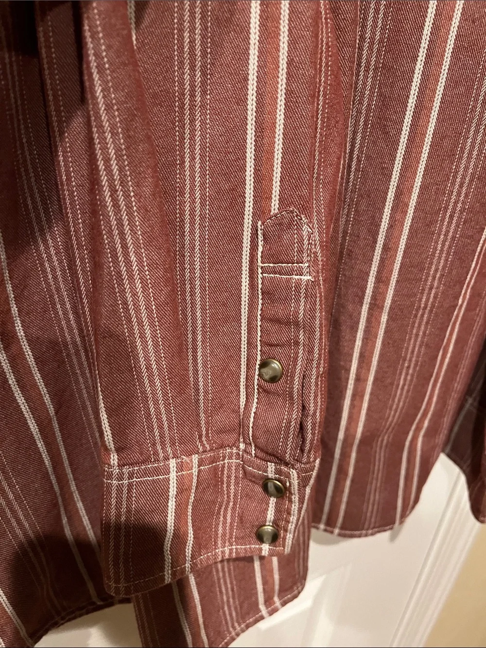 Blue Ranchwear Men's Brown Striped Button-Up Shirt